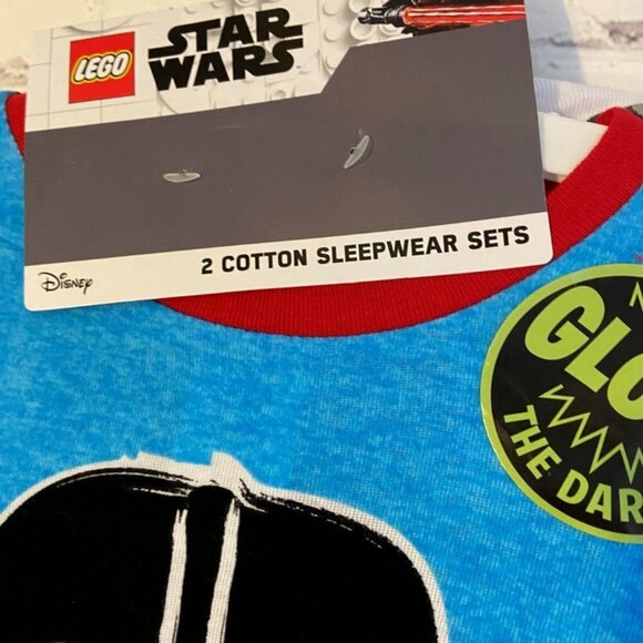 Star Wars Legos 4 pc Pajama Set Glow in the Dark Size 4 NWT - Picture 8 of 11